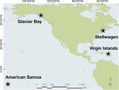 Comparing the Underwater Soundscapes of Four U.S. National Parks and Marine Sanctuaries